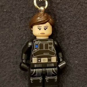 Jyn Erso Keychain, Star Wars Keychain, Jyn Erso Star Wars Lego Keychain